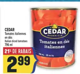 Marché Adonis CEDAR Tomates italiennes en dés | Italian diced tomatoes offer