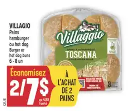 Marché Adonis VILLAGIO PAINS HAMBURGER OU HOT DOG OU BURGER OR HOT DOG BUNS offer