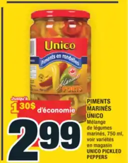 Super C PIMENTS MARINÉS UNICO | UNICO PICKLED PEPPERS offer