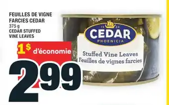 Super C FEUILLES DE VIGNE FARCIES CEDAR | CEDAR STUFFED VINE LEAVES offer