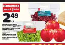 Provigo POMMES HONEYCRISP OU TRÈS GROS RAISINS VERTS OU ROUGES SANS PÉPINS PC offer