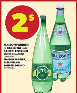 Provigo MAISON PERRIER, 1 L ESSENTIA, 1L OU SANPELLEGRINO, 1 L offer