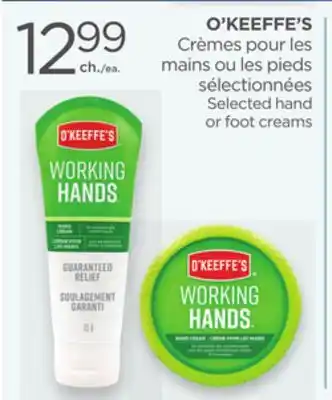 Proxim O'KEEFFE'S Selected hand or foot creams offer