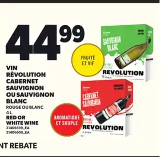 Provigo VIN RÉVOLUTION SAUVIGNON OU SAUVIGNON BLANC, 4 L offer