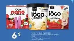 Provigo BARRES OU POPS AU YOGOURT GLACÉ (BOÎTES DE 4 OU DE 8) OU CONTENANTS (946 ML) IÖGO offer