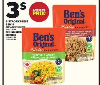 Provigo BISTRO EXPRESS BEN'S, 240/250 G offer