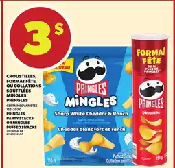 Provigo CROUSTILLES, FORMAT FÊTE OU COLLATIONS SOUFFLÉES MINGLES PRINGLES, 155-203 G offer