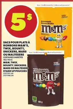 Provigo SACS POUR PLATS À BONBONS M&M'S, TWIX, BOUNTY, SNICKERS, MARS OU MALTESERS, 165-193 G offer