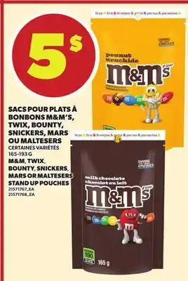 Provigo SACS POUR PLATS À BONBONS M&M'S, TWIX, BOUNTY, SNICKERS, MARS OU MALTESERS, 165-193 G offer