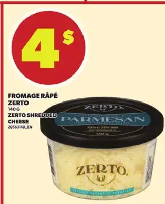 Provigo FROMAGE RÂPÉ ZERTO, 140 G offer