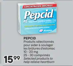 Brunet PEPCID Produits sélectionnés pour aider à soulager les brûlures d'estomac offer