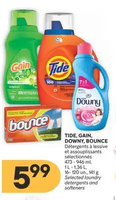 Brunet TIDE, GAIN, DOWNY, BOUNCE Détergents offer