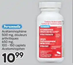 Brunet PERSONNELLE Acétaminophène 500 mg, douleurs arthritiques 650 mg offer