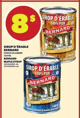 Provigo SIROP D'ÉRABLE BERNARD, 540 ML offer