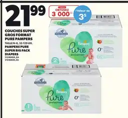 Provigo COUCHES SUPER GROS FORMAT PURE PAMPERS, 32-120 UN offer