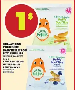 Provigo COLLATIONS POUR BÉBÉ BABY BELLIES OU LITTLE BELLIES, 8/12 G offer