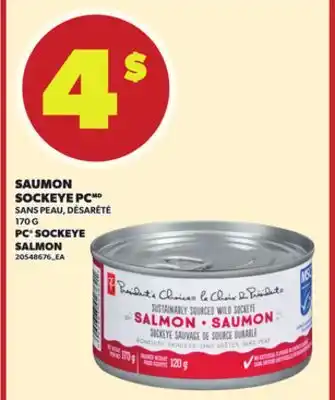 Provigo SAUMON SOCKEYE PC, 170 G offer