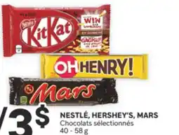 Brunet NESTLÉ, HERSHEY'S, MARS Chocolats sélectionnés offer