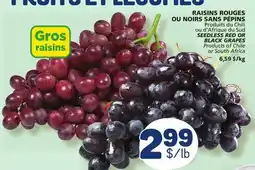 Marché Bonichoix SEEDLESS RED OR BLACK GRAPES offer