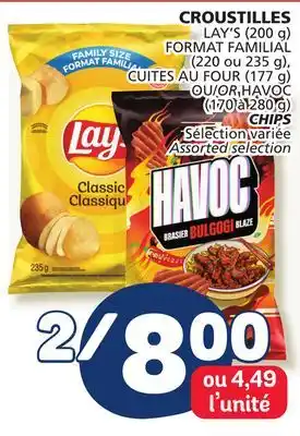 Marché Bonichoix LAY'S (200 g) or (220 or 235 g) OR HAVOC (170 to 280 g) CHIPS offer