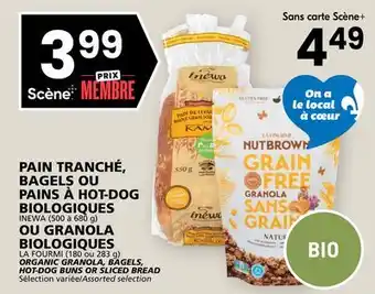 Rachelle-Bery Grocery INEWA (500, 680 g) LA FOURMI (180, 283 g) ORGANIC GRANOLA, BAGELS, HOT-DOG BUNS OR SLICED BREAD offer