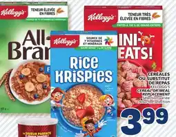 Marché Bonichoix KELLOGG'S CEREAL OR MEAL REPLACEMENT offer