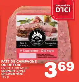 Marches Tradition LA BELLE BRETAGNE COUNTRY STYLE OR LIVER PÂTÉ offer