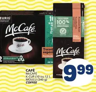 Marché Bonichoix McCAFÉ K-CUP (10 or 12 ), MOULU (340 g) COFFEE offer