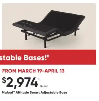 Dormez Vous Malouf Altitude Smart Adjustable Base offer