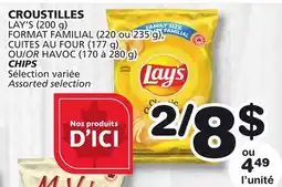 Marches Tradition LAY'S (200 g) FORMAT FAMILIAL (220 or 235 g), CUITES AU FOUR (177 g) OR HAVOC (170 to 280 g) CHIPS offer