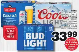 Marches Tradition COORS LIGHT, SLEEMAN CLEAR 2.0 OR BUD LIGHT BEER offer