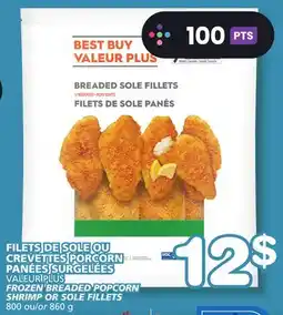 Marches Tradition BEST BUY FROZEN BREADED POPCORN SHRIMP OR SOLE FILLETS offer