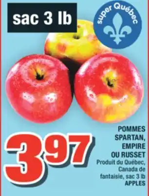 Super C POMMES SPARTAN, EMPIRE OU RUSSET | APPLES offer