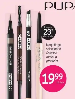 Uniprix PUPA Maquillage selectionné/Selected makeup products offer