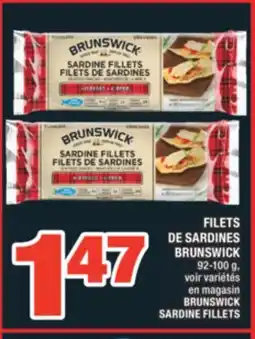 Super C FILETS DE SARDINES BRUNSWICK | BRUNSWICK SARDINE FILLETS offer