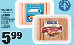 Super C SAUCISSES PORC-BOEUF LAFLEUR | LAFLEUR PORK-BEEF SAUSAGES offer