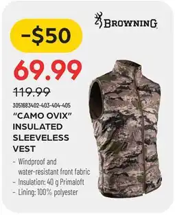 Pronature CAMO OVIX INSULATED SLEEVELESS VEST offer