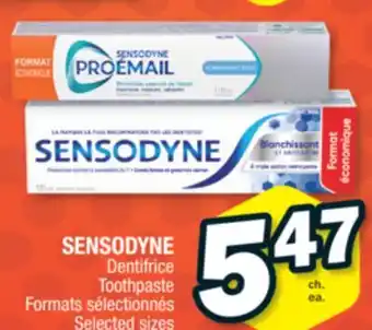 Jean Coutu SENSODYNE Toothpaste Selected sizes offer