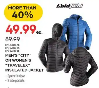 Pronature MEN'S CITY OR WOMEN'S TRAVELEX INSULATED JACKET offer