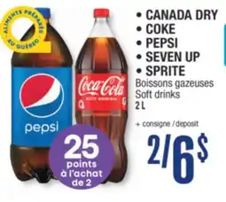 Jean Coutu CANADA DRY, COKE, PEPSI, SEVEN UP Soft drinks offer