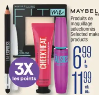 Jean Coutu MAYBELLINE NEW YORK Selected make products offer