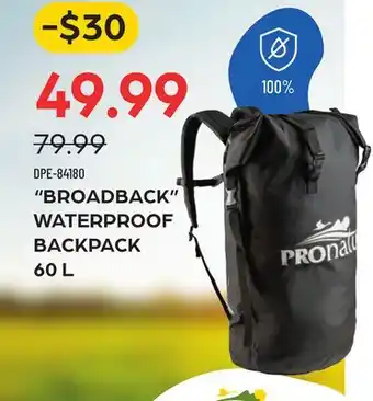 Pronature BROADBACK WATERPROOF BACKPACK 60 L offer