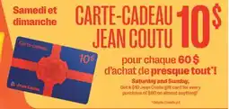 Jean Coutu CARTE-CADEAU offer