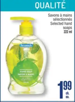 Jean Coutu PERSONNELLE Selected hand soaps offer