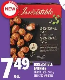 Metro Irresistible entrées frozen offer