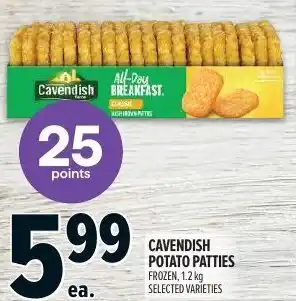 Metro Cavendish potato patties offer