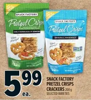 Metro Snack factory pretzel crisps crackers offer