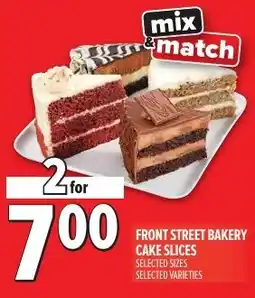 Metro Front street bakery cake slices offer