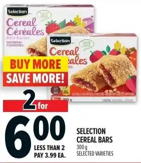 Metro Selection cereal bars offer