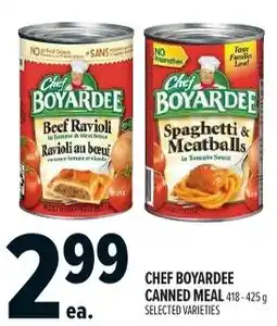 Metro Chef boyardee canned meal offer